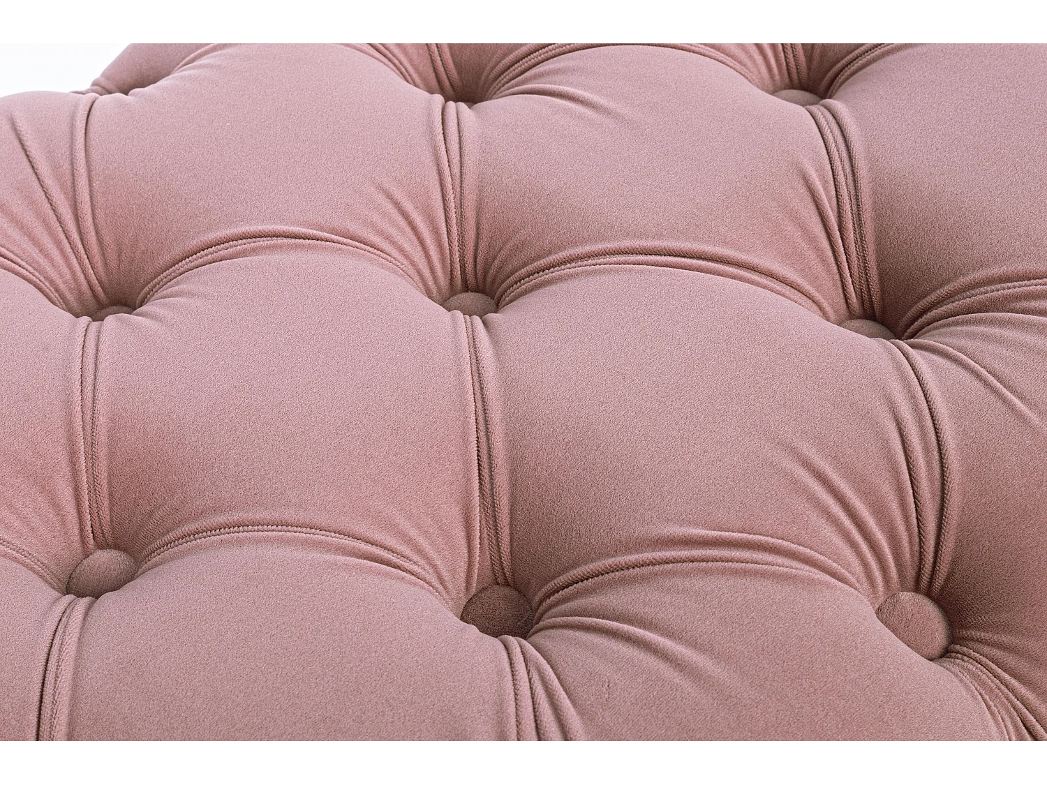 Banc en bois MDF et polyester capitonné rose Acinte L 103cm