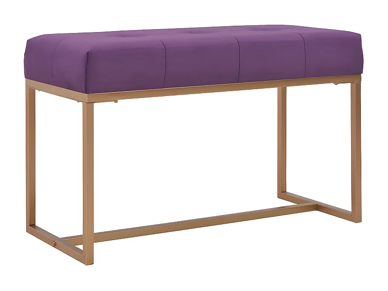 Banc 80cm Violet Velours