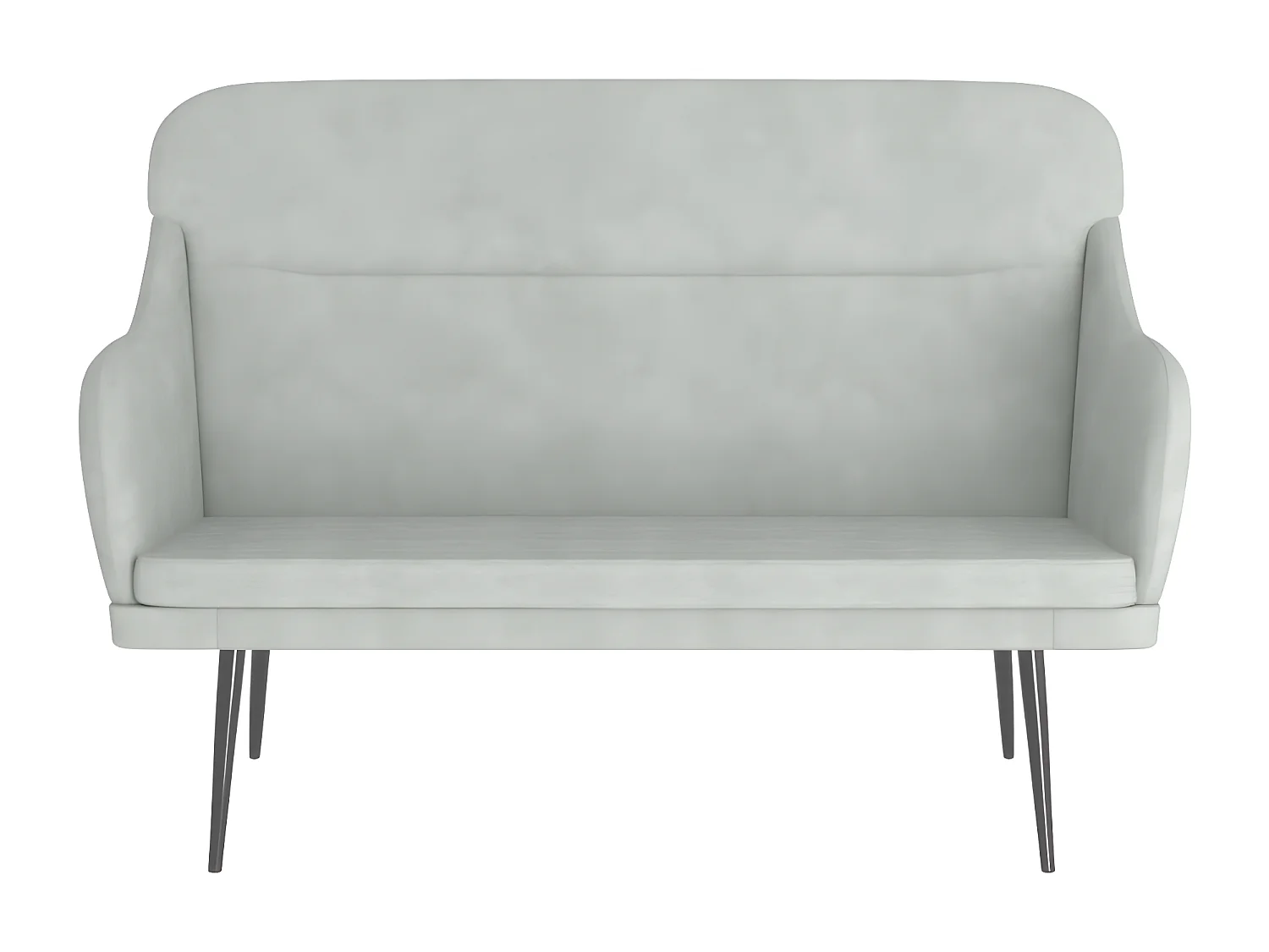 Banc Gris clair 110x76x80 Velours