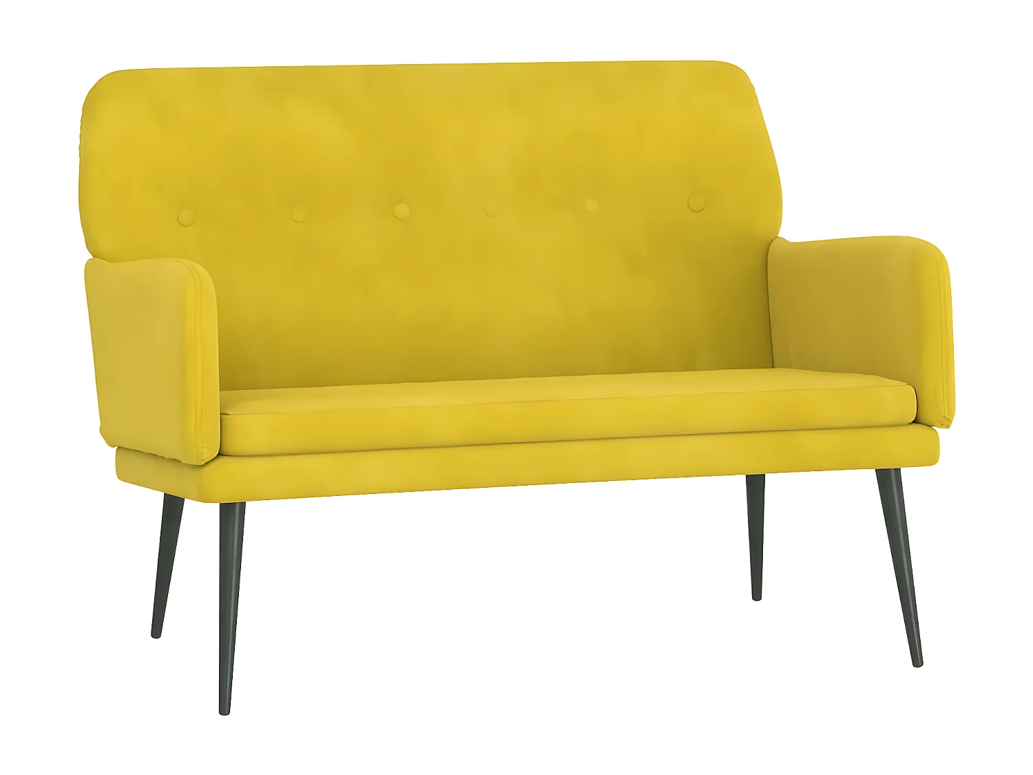 Banc Jaune 108x79x79 Velours