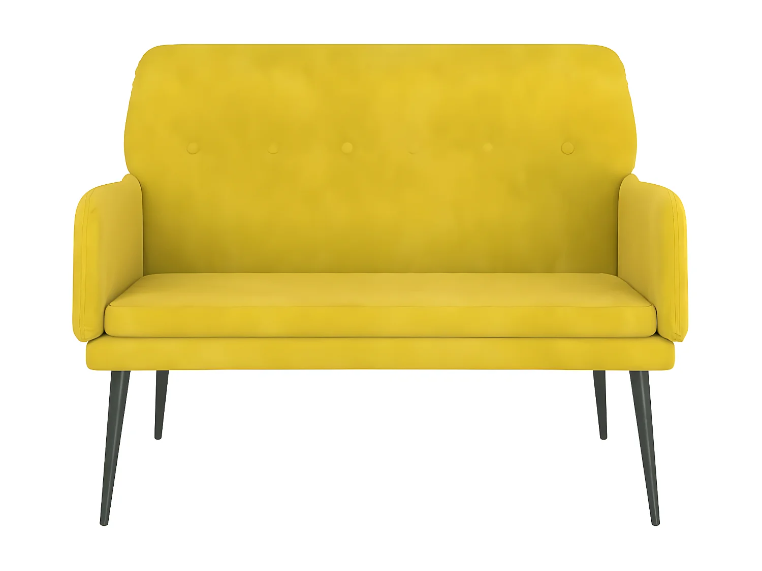 Banc Jaune 108x79x79 Velours
