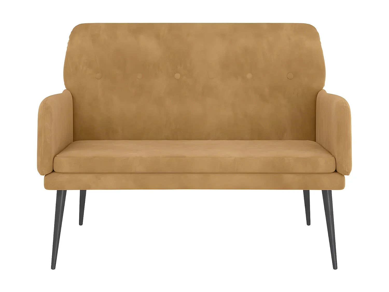 Banc Marron 108x79x79 Velours
