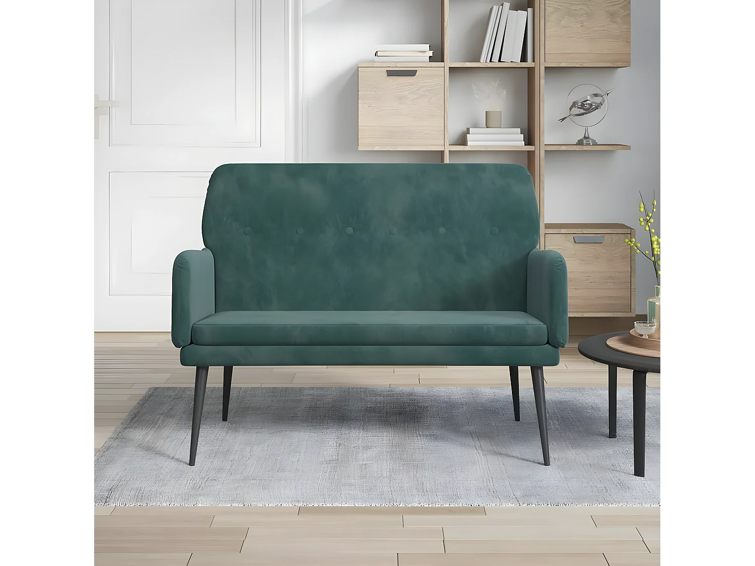 Banc Vert foncé 108x79x79 Velours
