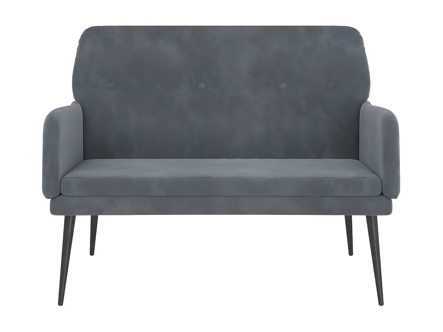 Banc Gris foncé 108x79x79 Velours