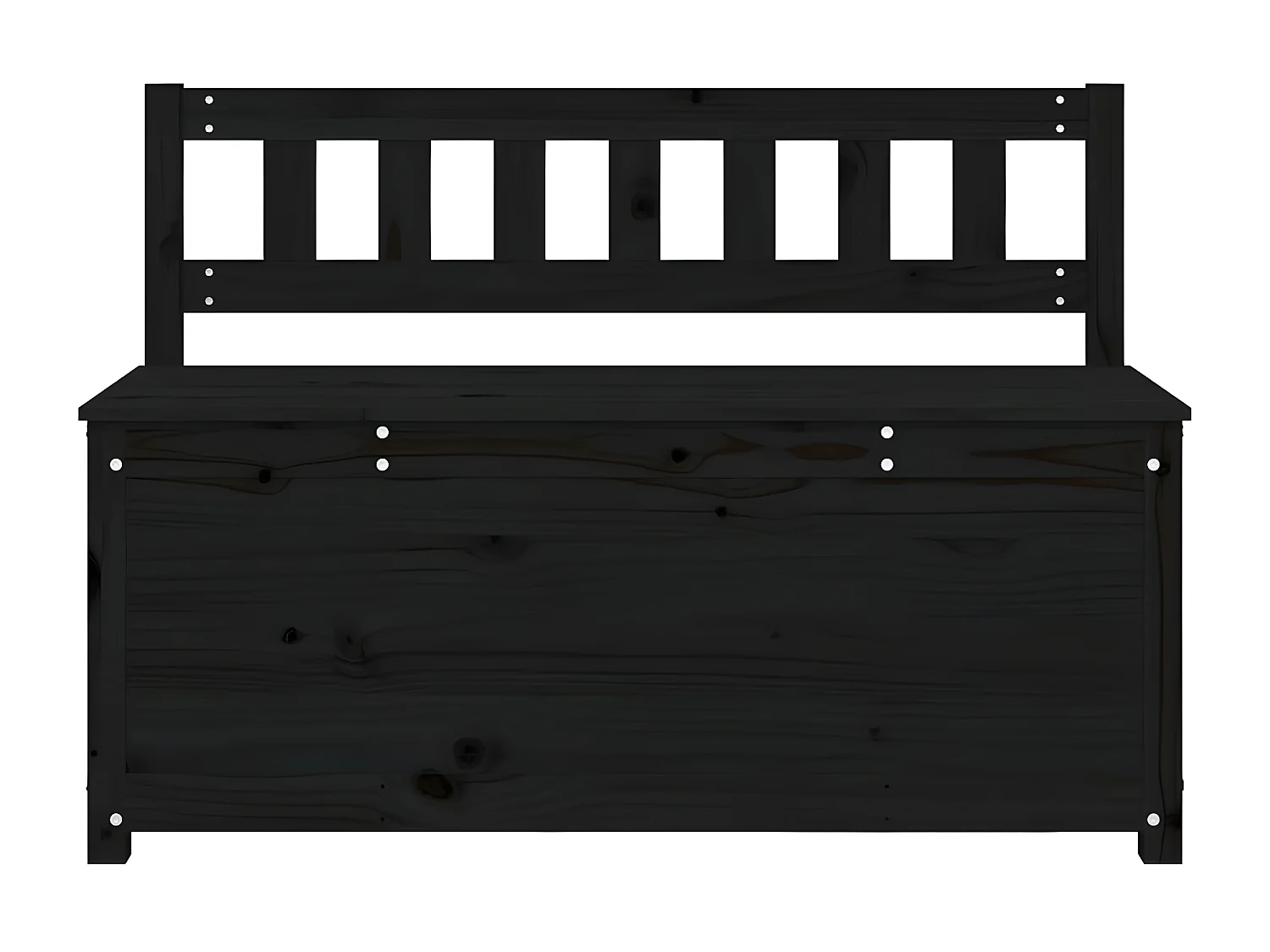 Banc Noir 110x41x76,5 Bois de pin massif