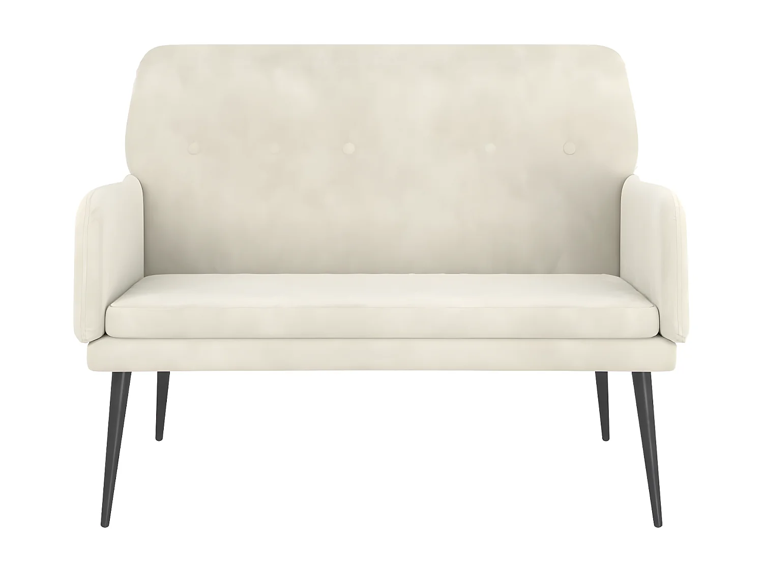 Banc Crème 108x79x79 Velours