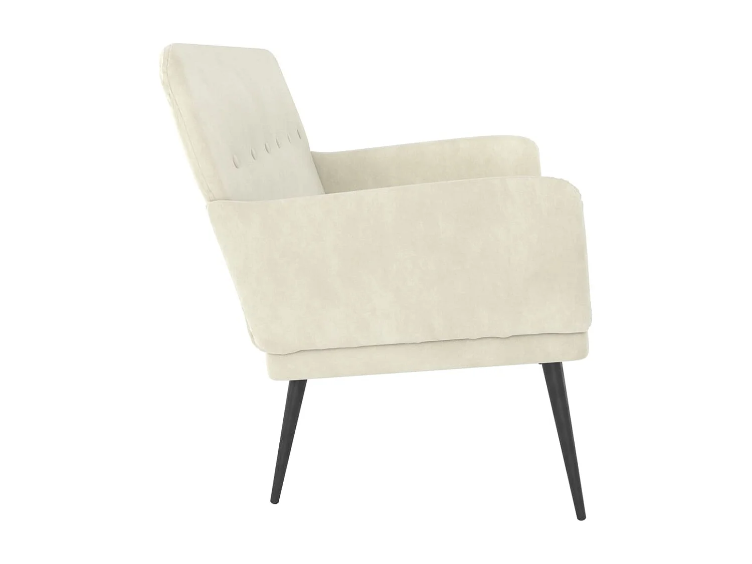 Banc Crème 108x79x79 Velours