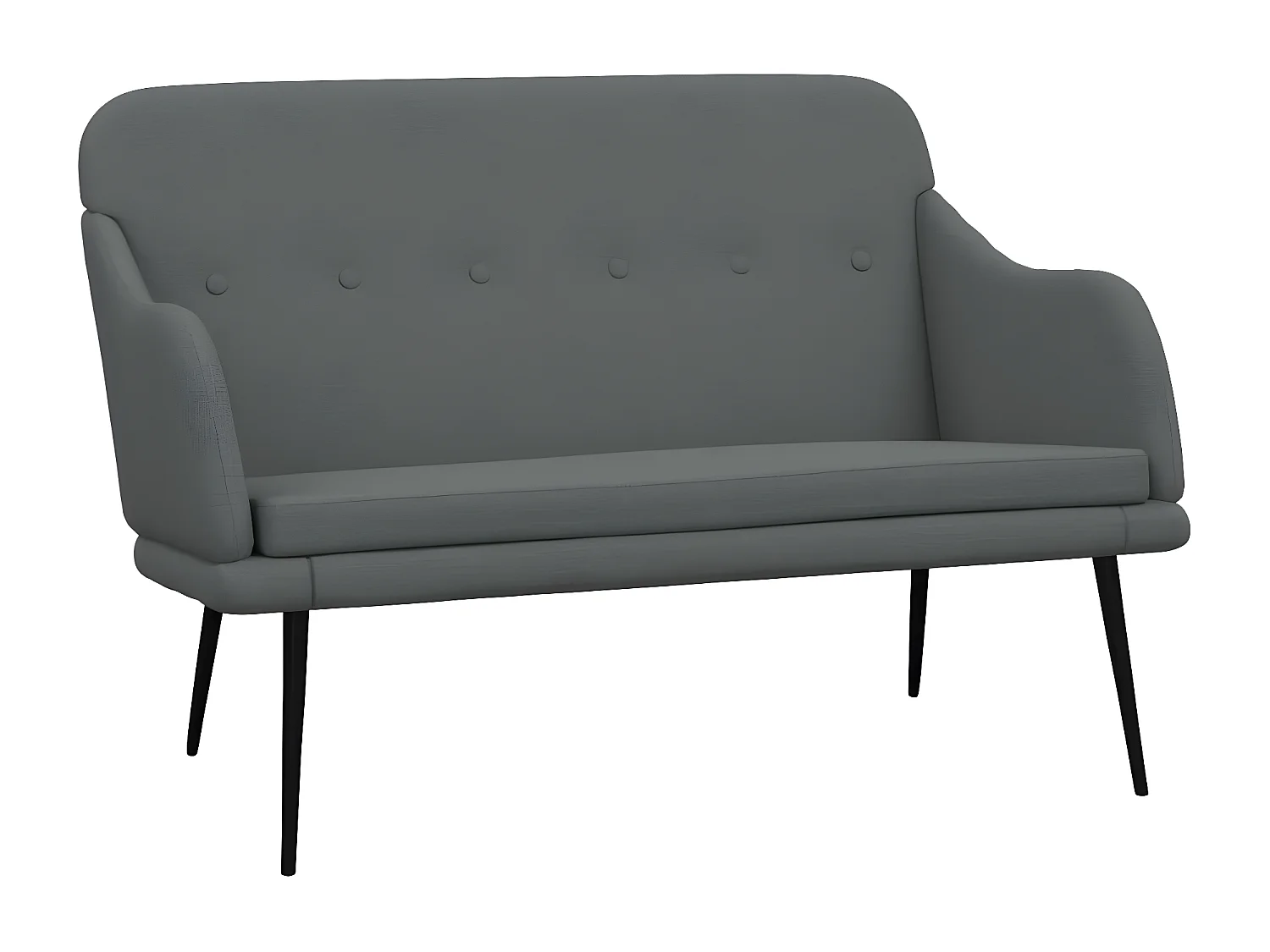 Banc Gris foncé 110x76x80 Tissu