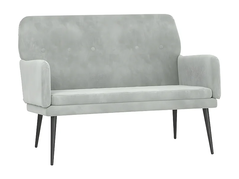 Banc Gris clair 108x79x79 Velours