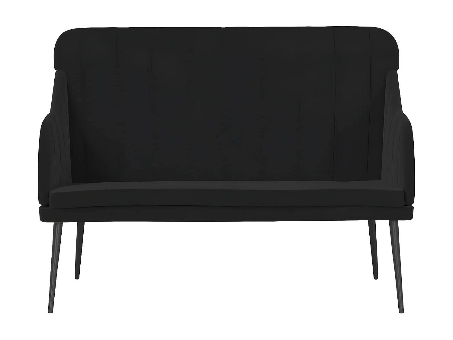 Banc Noir 110x76x80 Velours