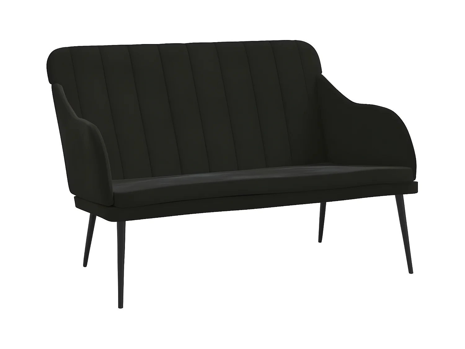 Banc Noir 110x76x80 Velours