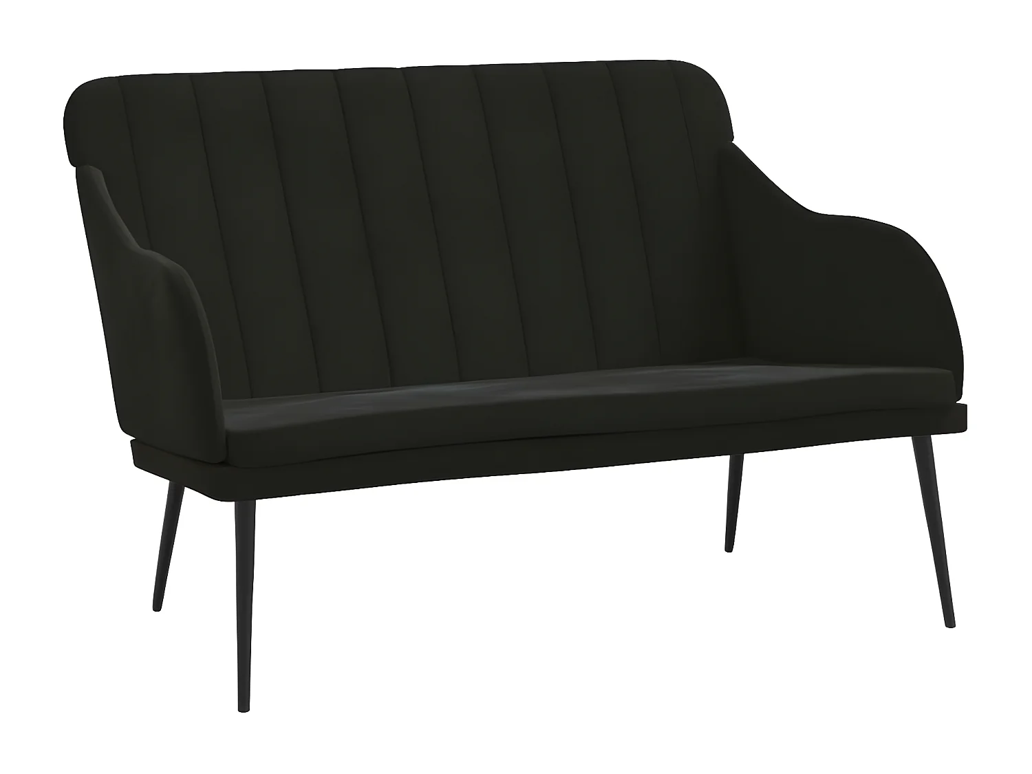 Banc Noir 110x76x80 Velours
