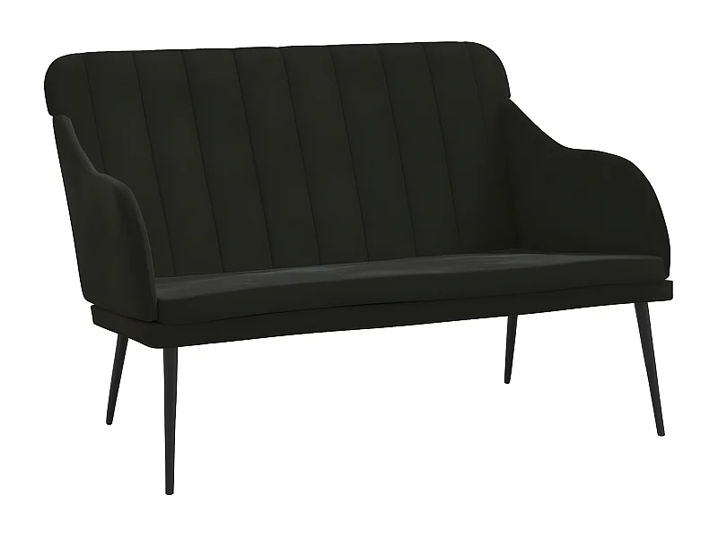 Banc Noir 110x76x80 Velours