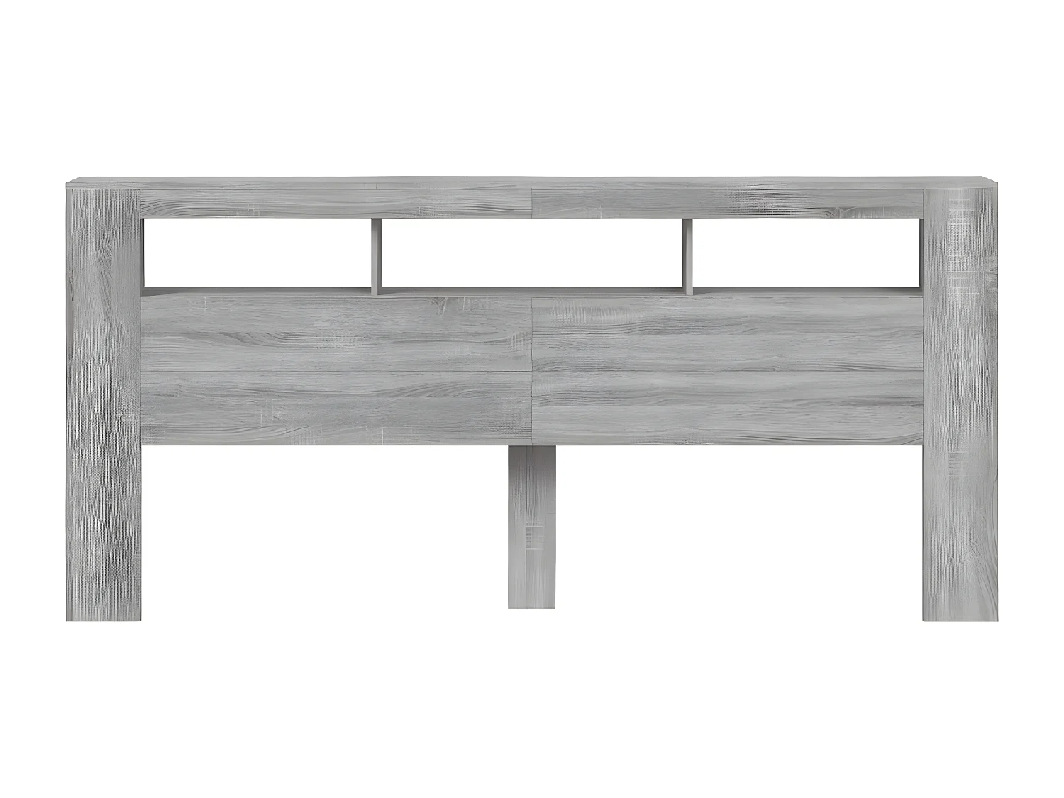 Tête de lit à LED sonoma gris 220x18,5x103,5 bois ingénierie