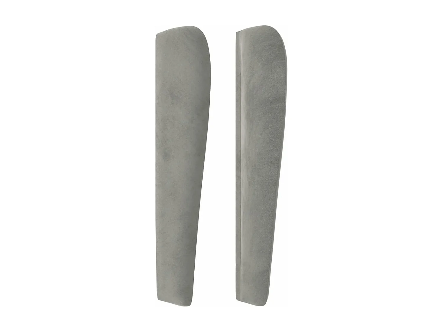 Tête de lit avec oreilles Gris clair 203x23x118-128 Velours