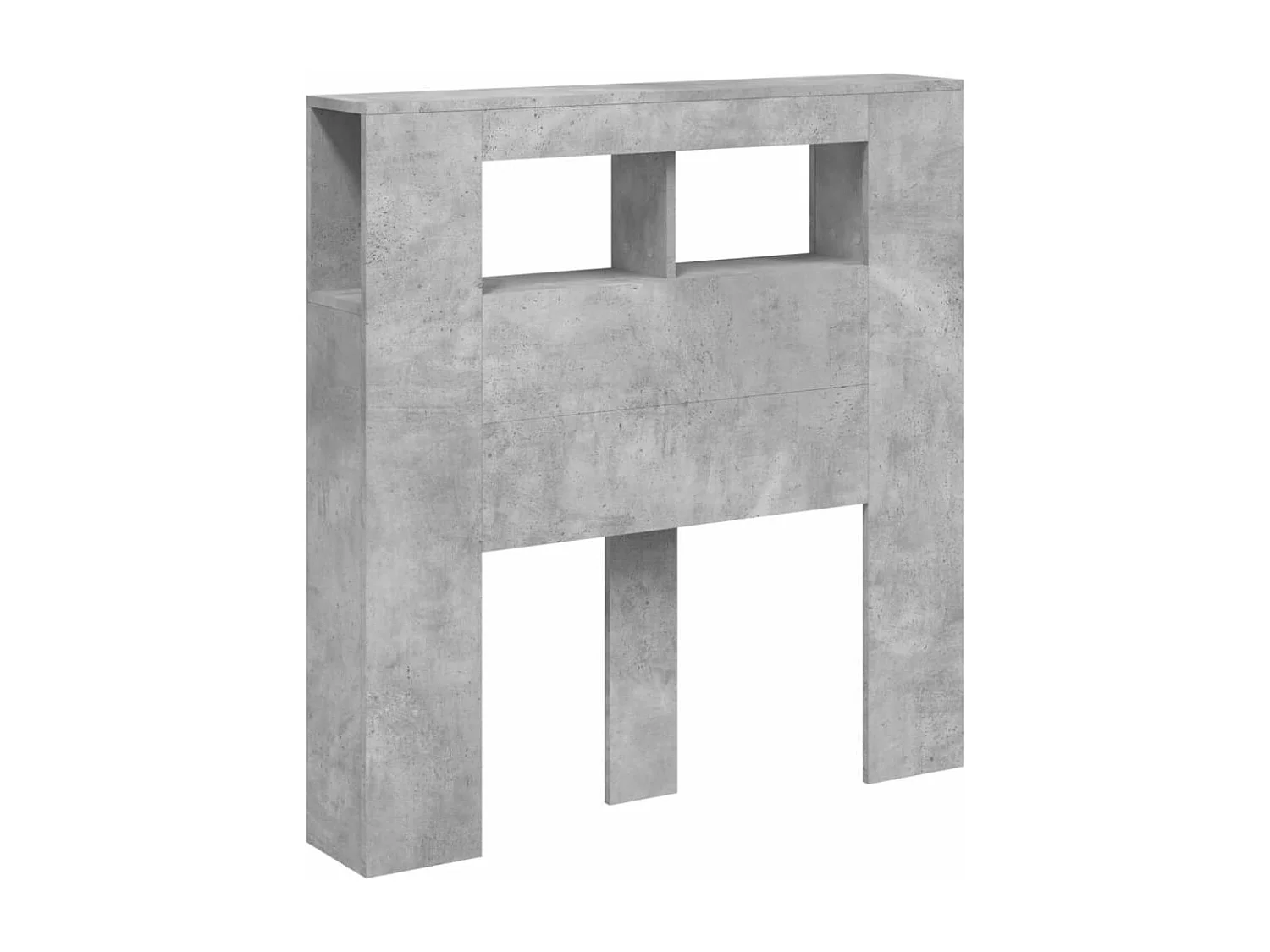 Tête de lit à LED gris béton 100x18,5x103,5 bois d'ingénierie