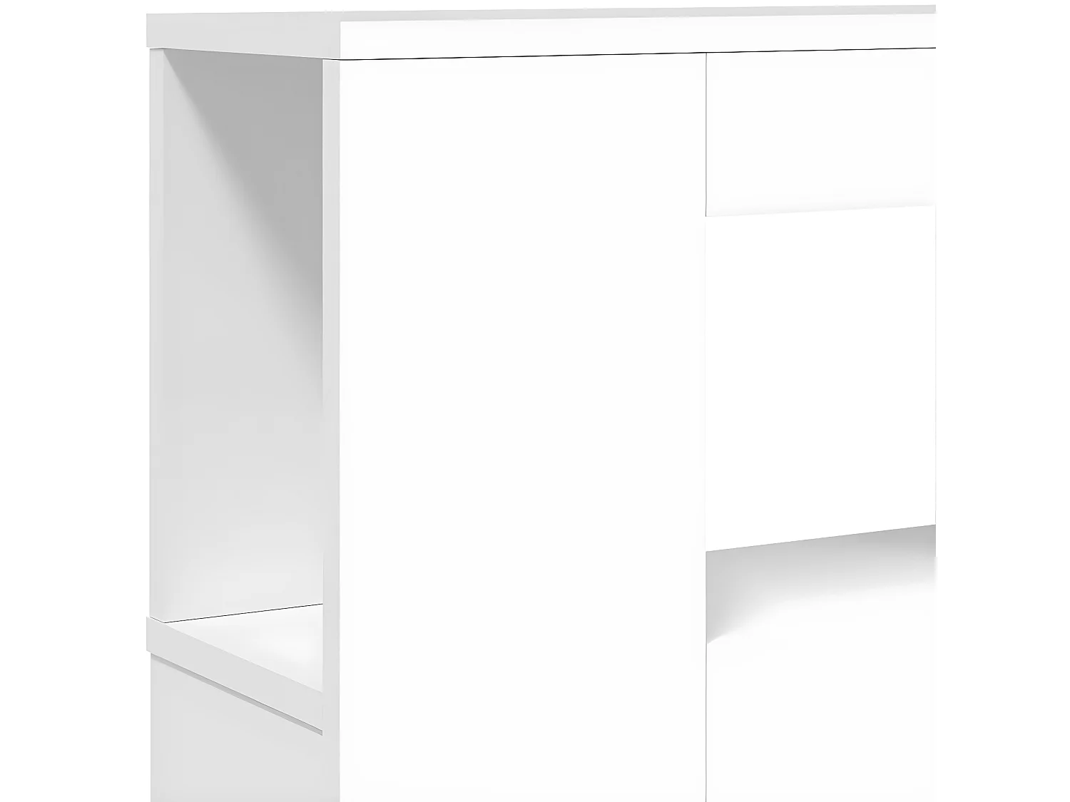 Tête de lit à LED blanc 220x18,5x103,5 bois d'ingénierie