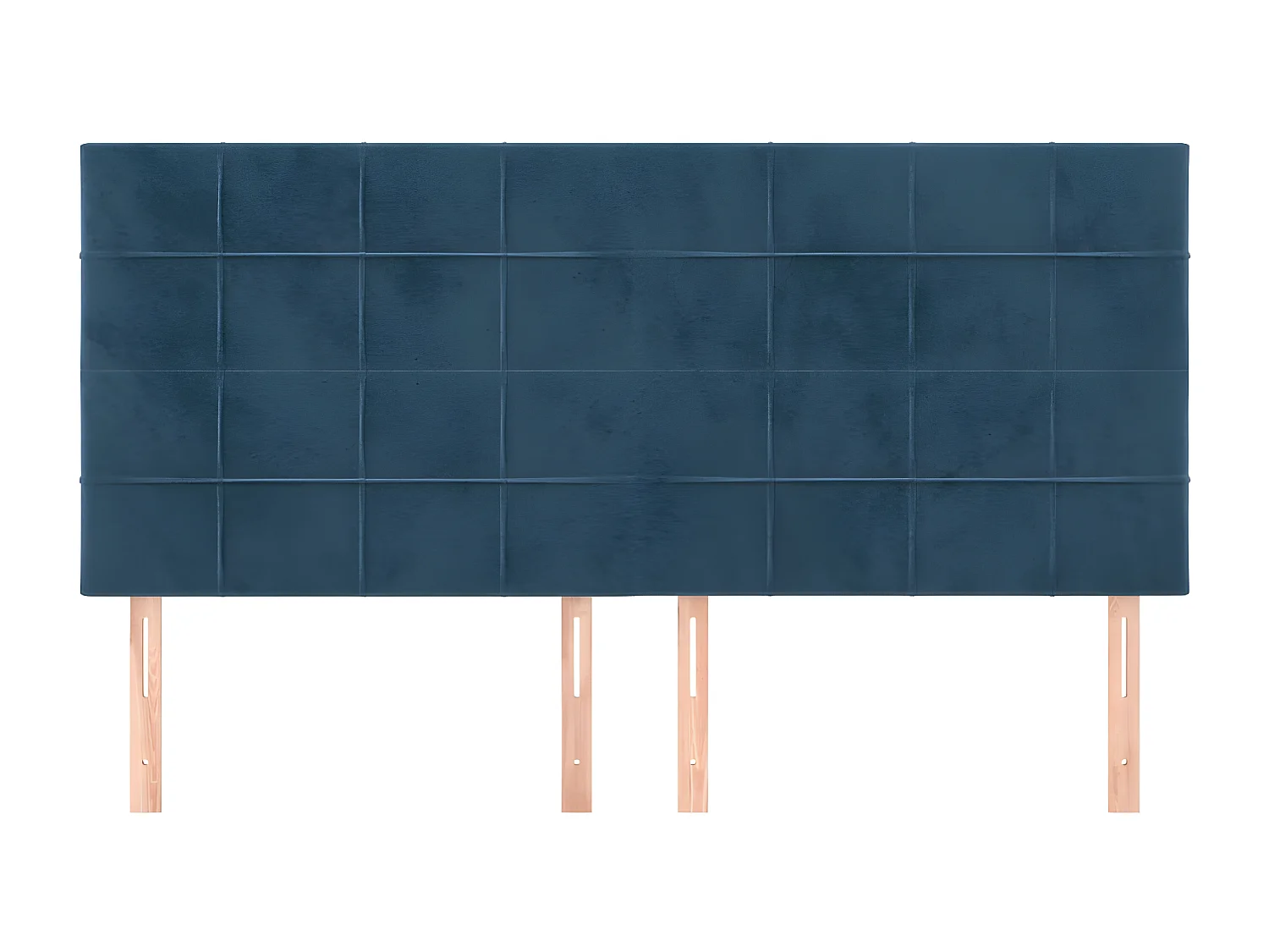 Têtes de lit 4 pcs Bleu foncé 100x5x78-88 Velours