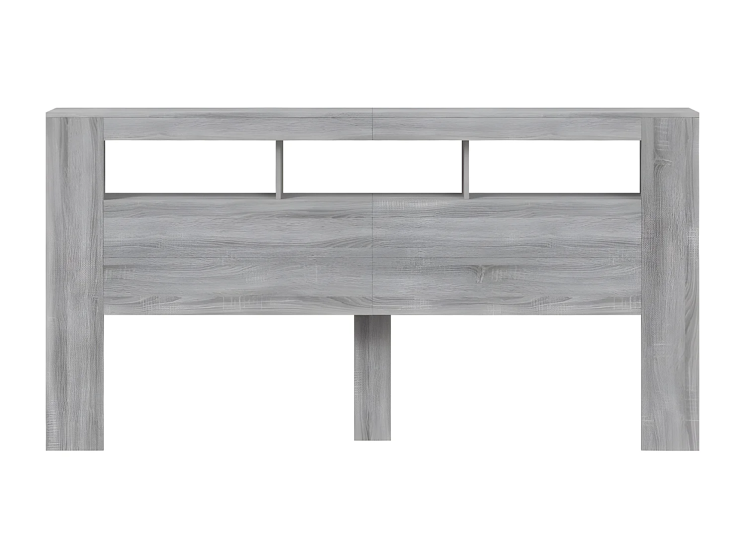 Tête de lit à LED sonoma gris 200x18,5x103,5 bois ingénierie