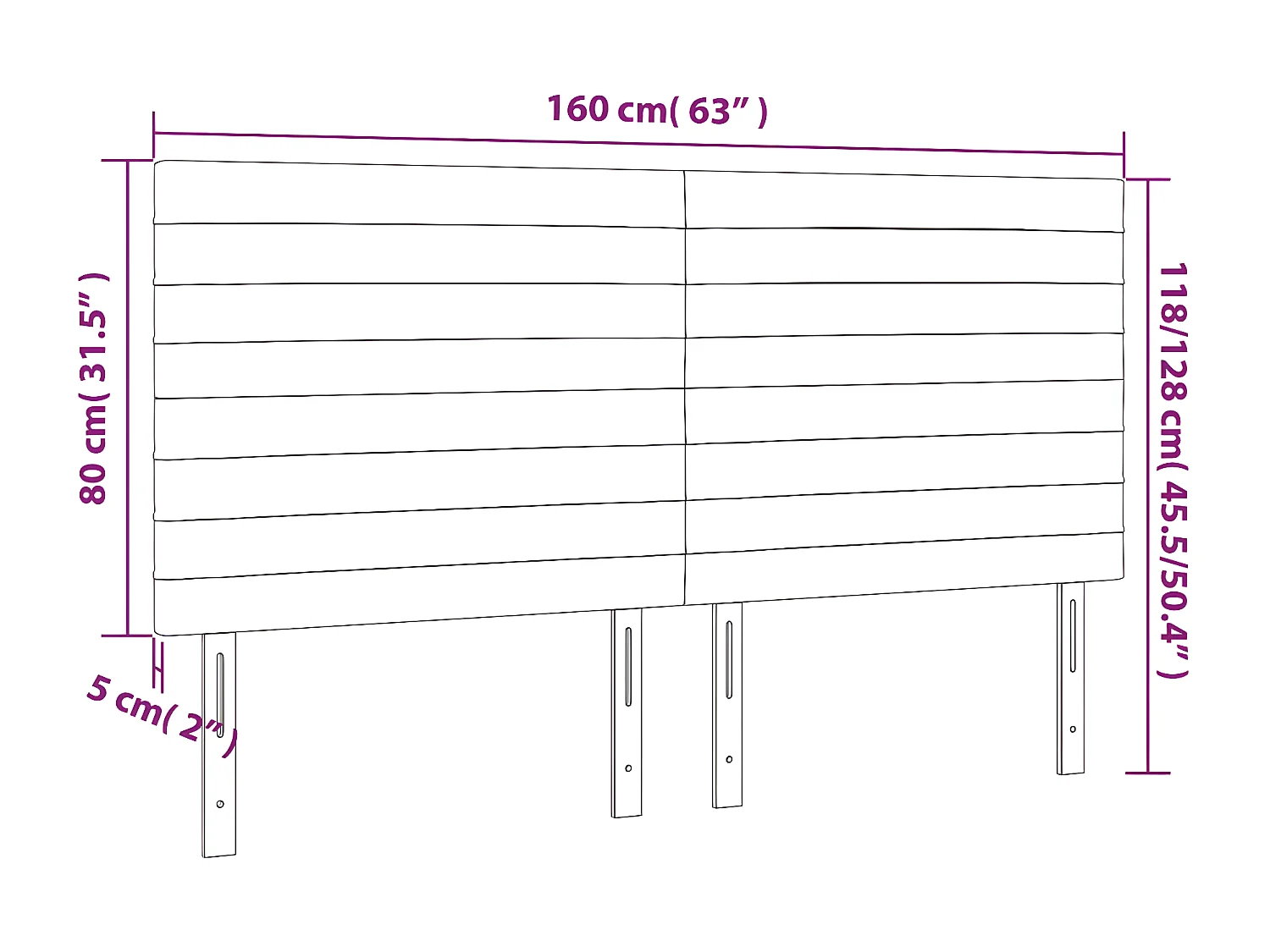 Têtes de lit 4 pcs Bleu foncé 80x5x78-88 Velours