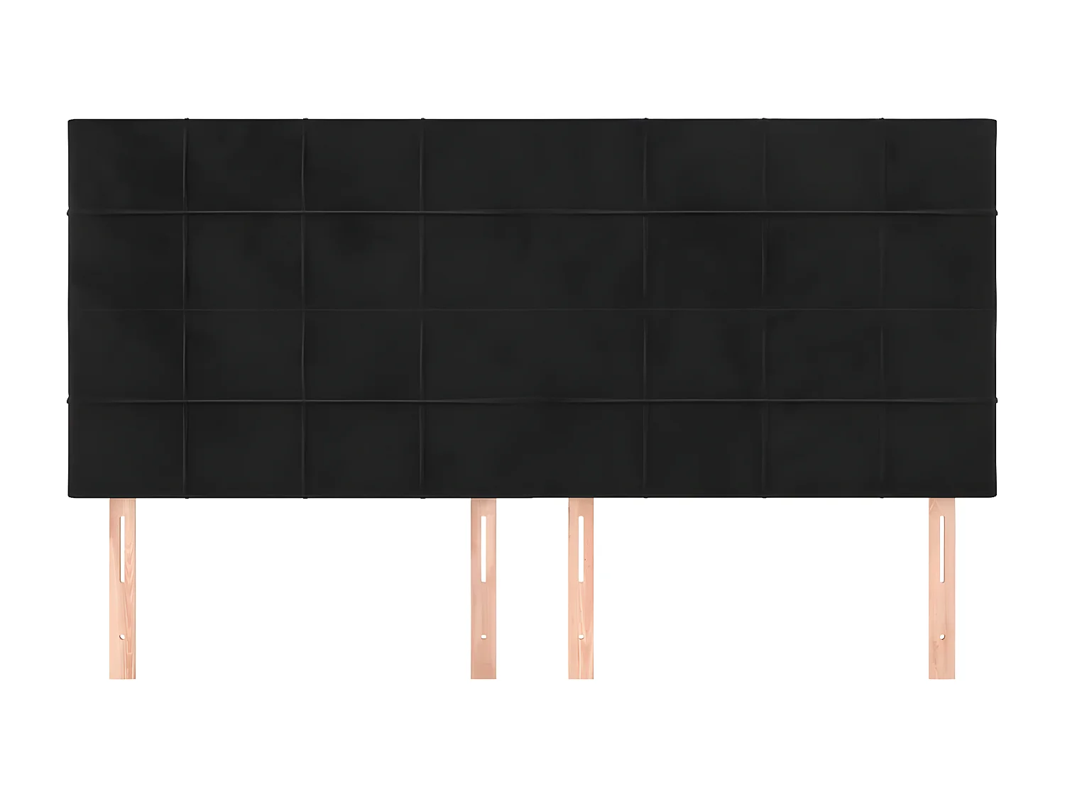 Têtes de lit 4 pcs Noir 100x5x78-88 Velours