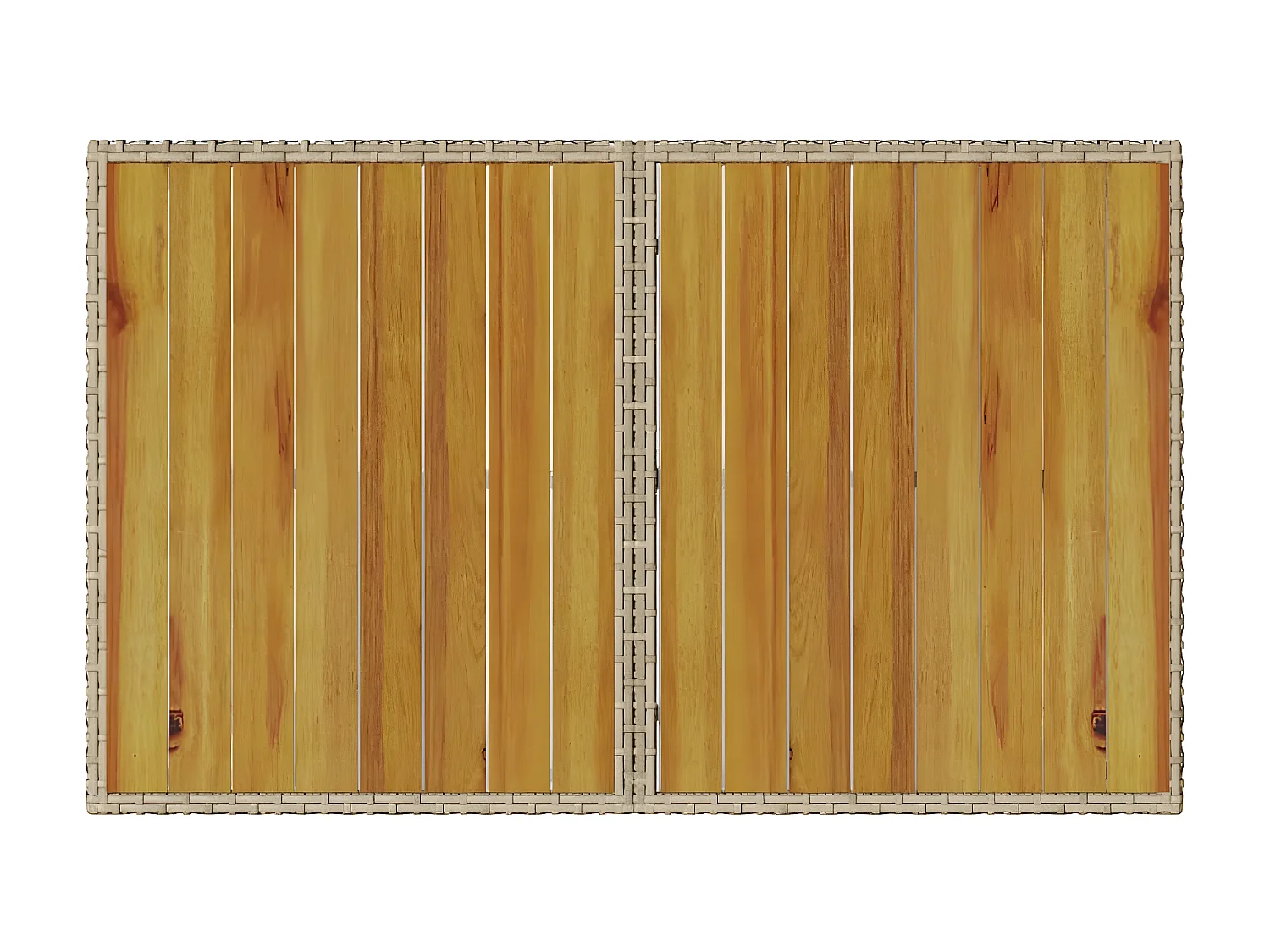 Ensemble à manger de jardin et coussins 2 pcs beige poly rotin