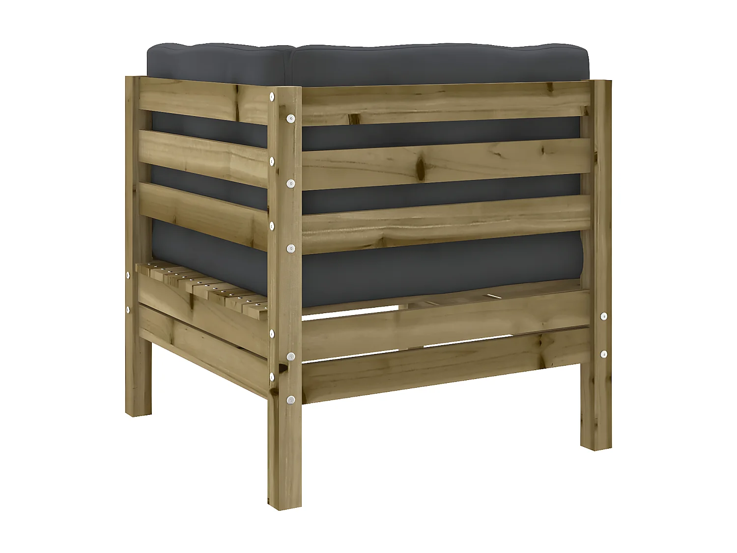 Salon de jardin 6 pcs avec coussins bois de pin imprégné