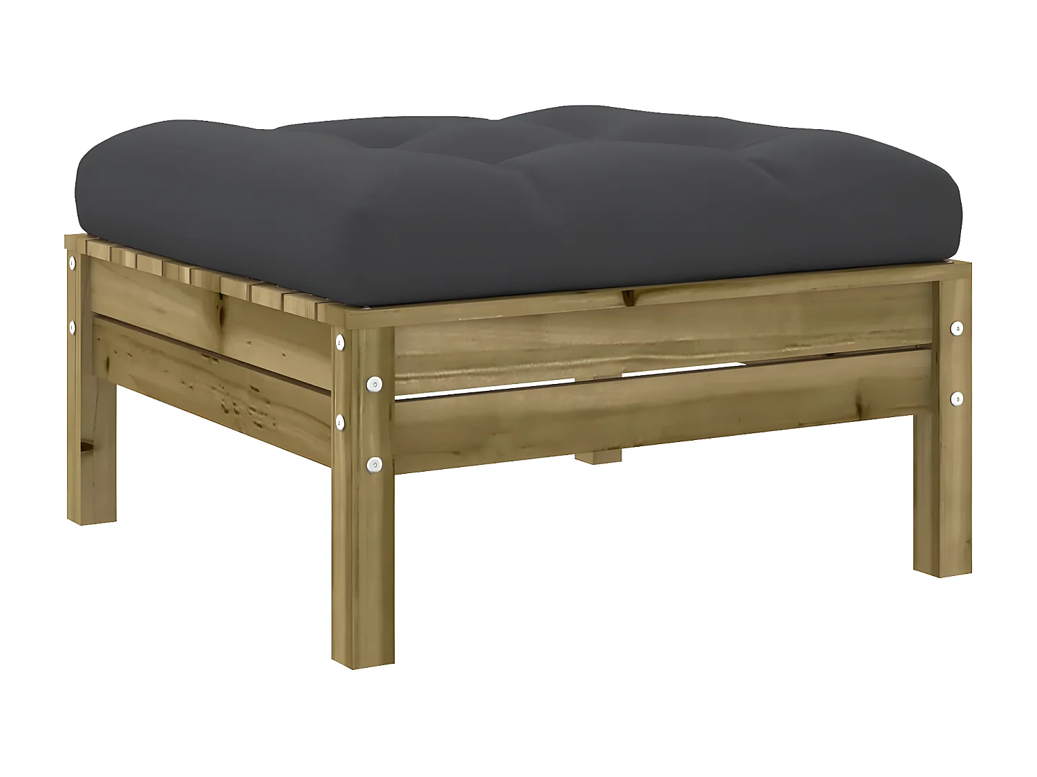 Salon de jardin 6 pcs avec coussins bois de pin imprégné