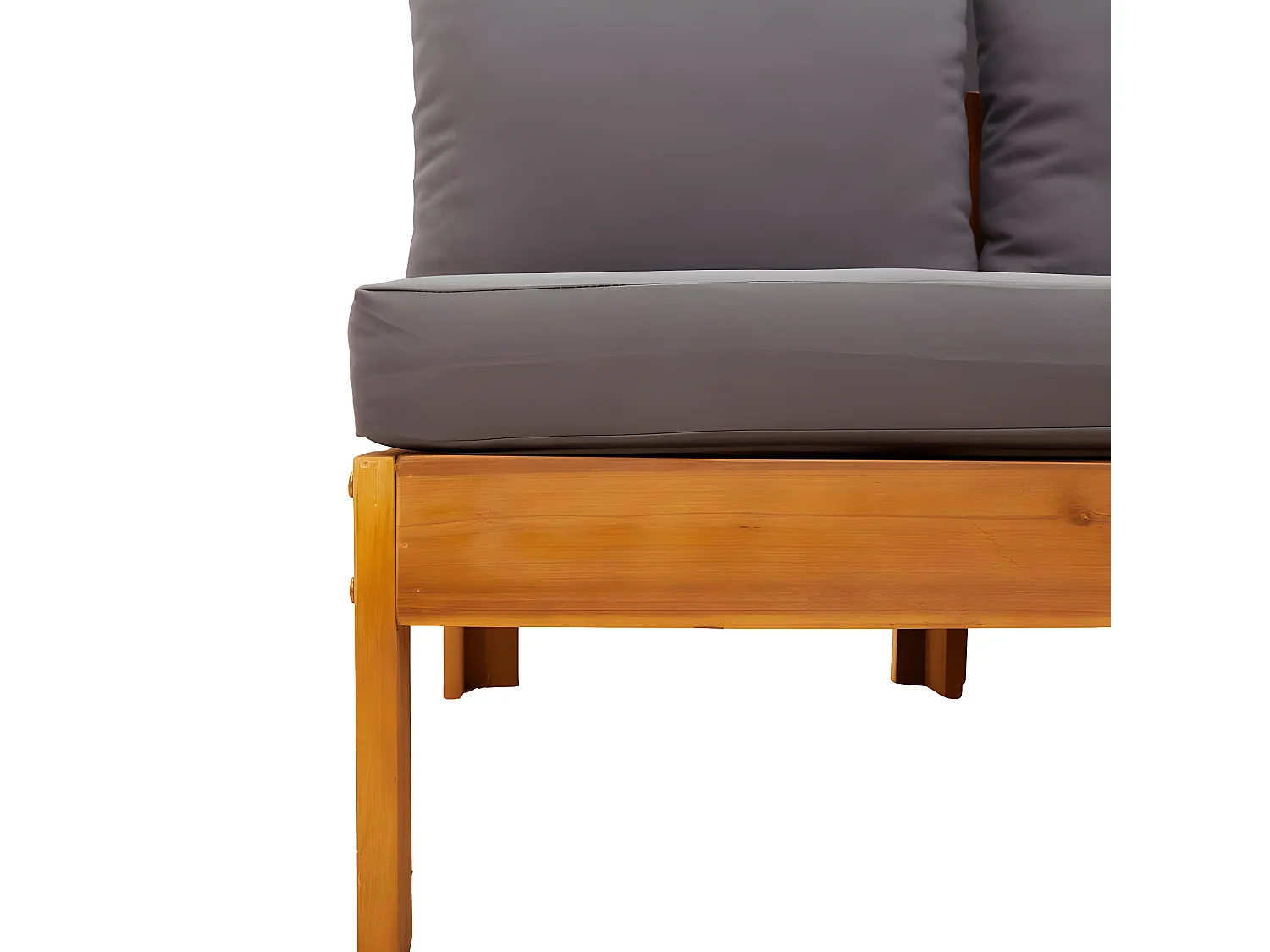 Salon de jardin avec coussins 5 pcs Bois d'acacia solide