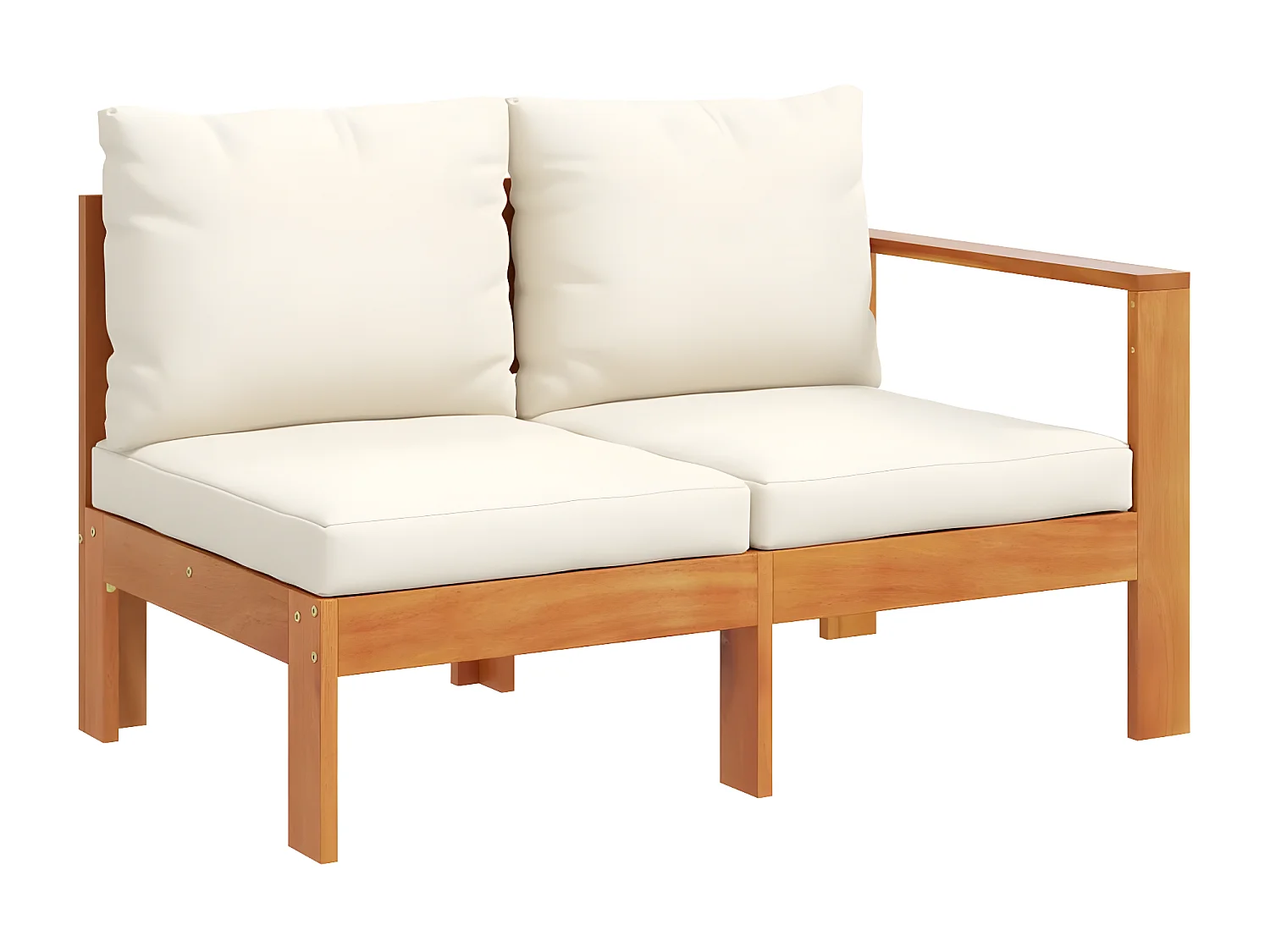 Salon de jardin avec coussins 4 pcs bois d'acacia massif