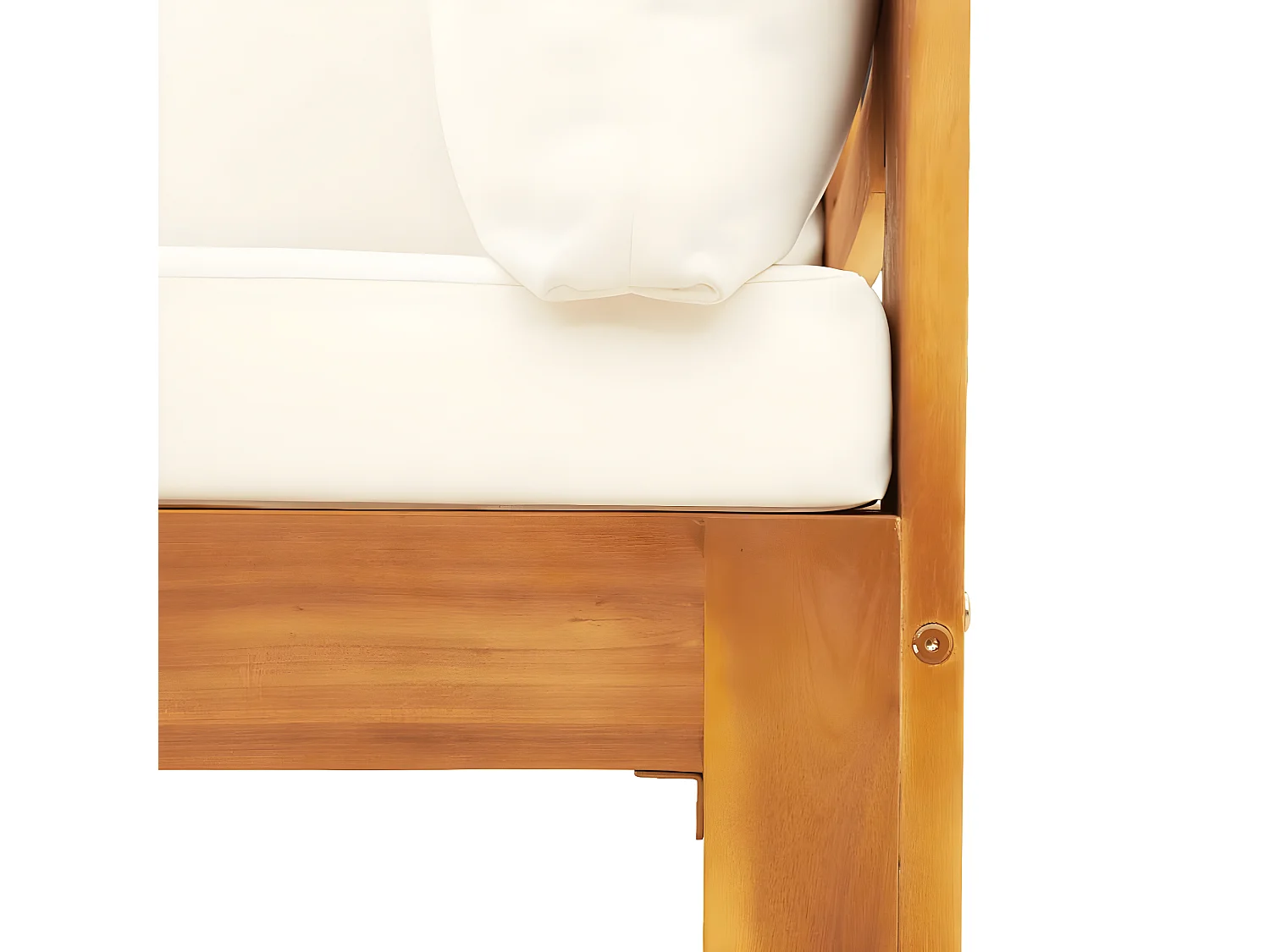 Salon de jardin avec coussins 4 pcs bois d'acacia massif