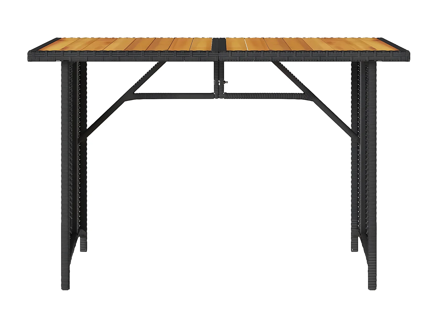 Ensemble à manger de jardin coussins 2pcs noir résine tressée