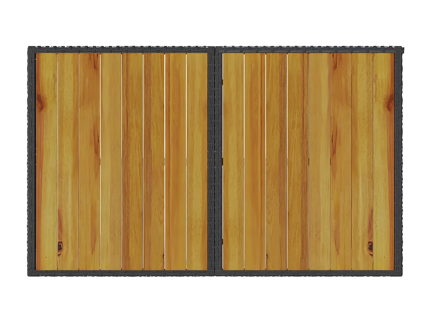 Ensemble à manger de jardin coussins 2pcs noir résine tressée