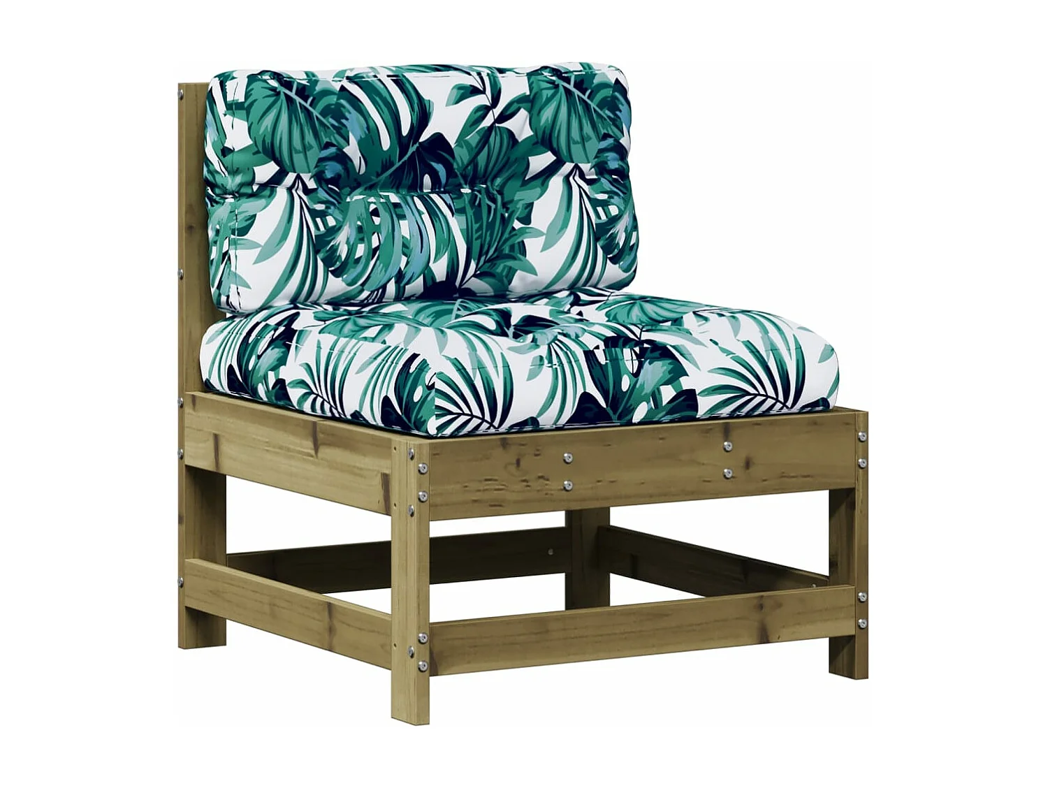 Salon de jardin 8 pcs avec coussins bois de pin imprégné