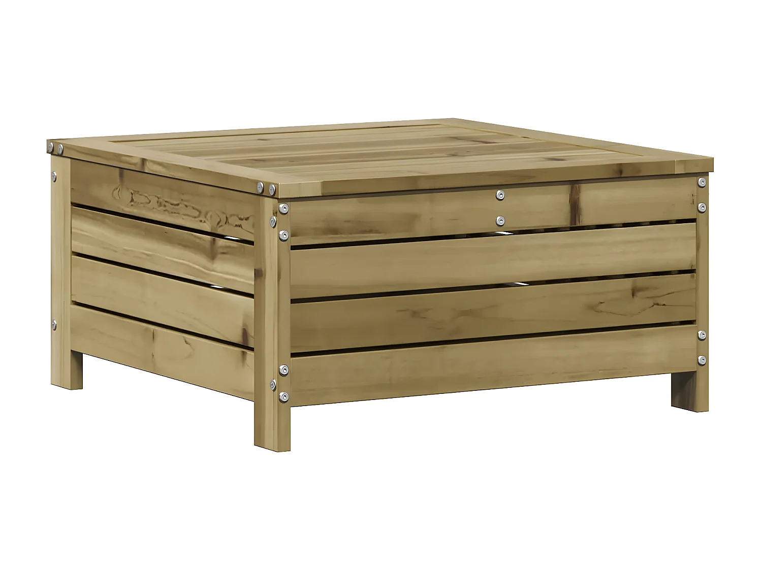 Salon de jardin 3 pcs avec coussins bois de pin imprégné