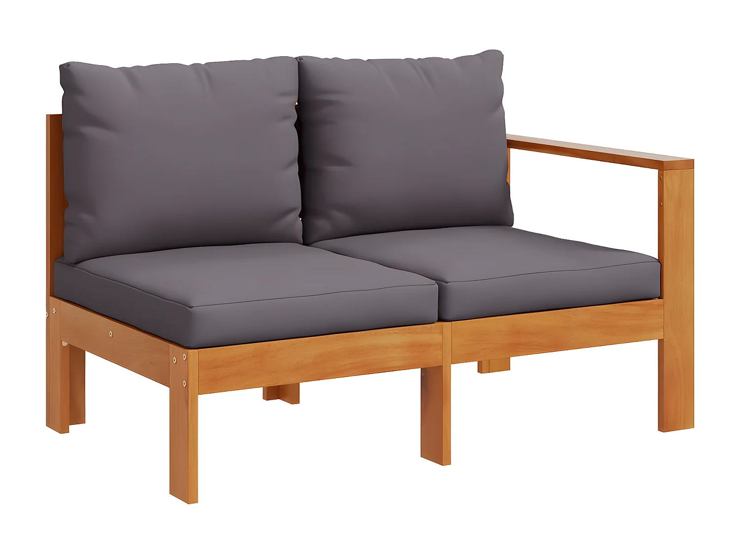 Salon de jardin avec coussins 9 pcs bois massif d'acacia