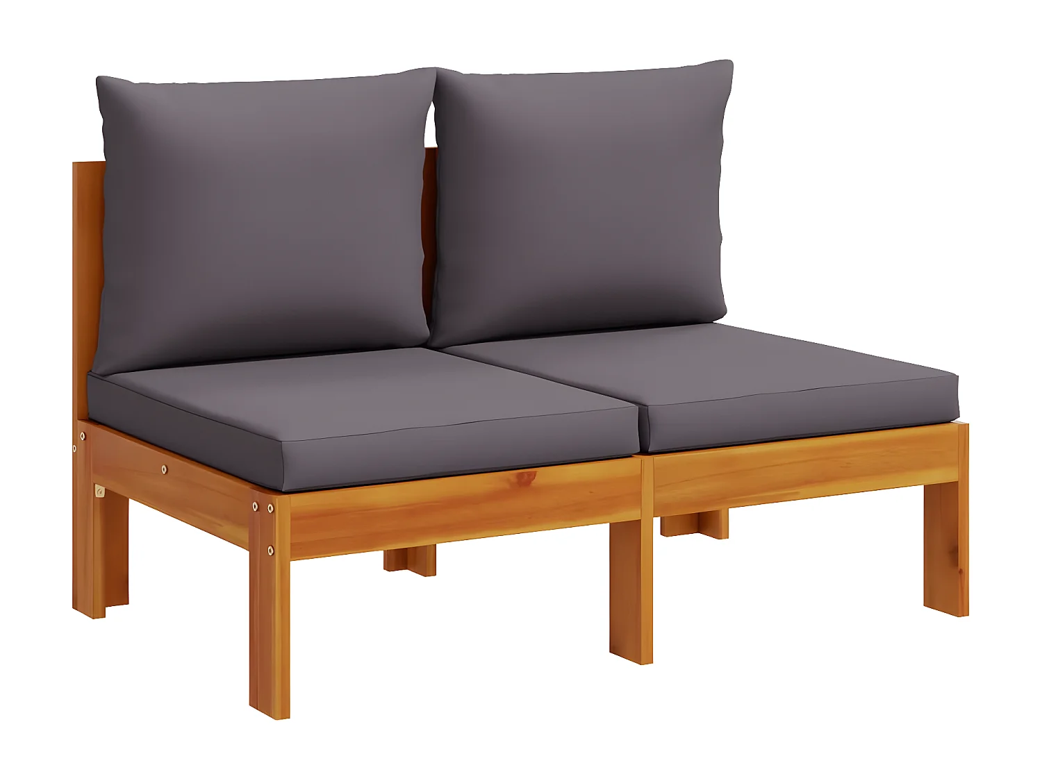 Salon de jardin avec coussins 6 pcs bois d'acacia solide