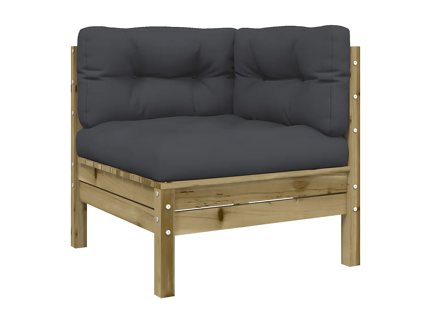 Salon de jardin 8 pcs avec coussins bois de pin imprégné