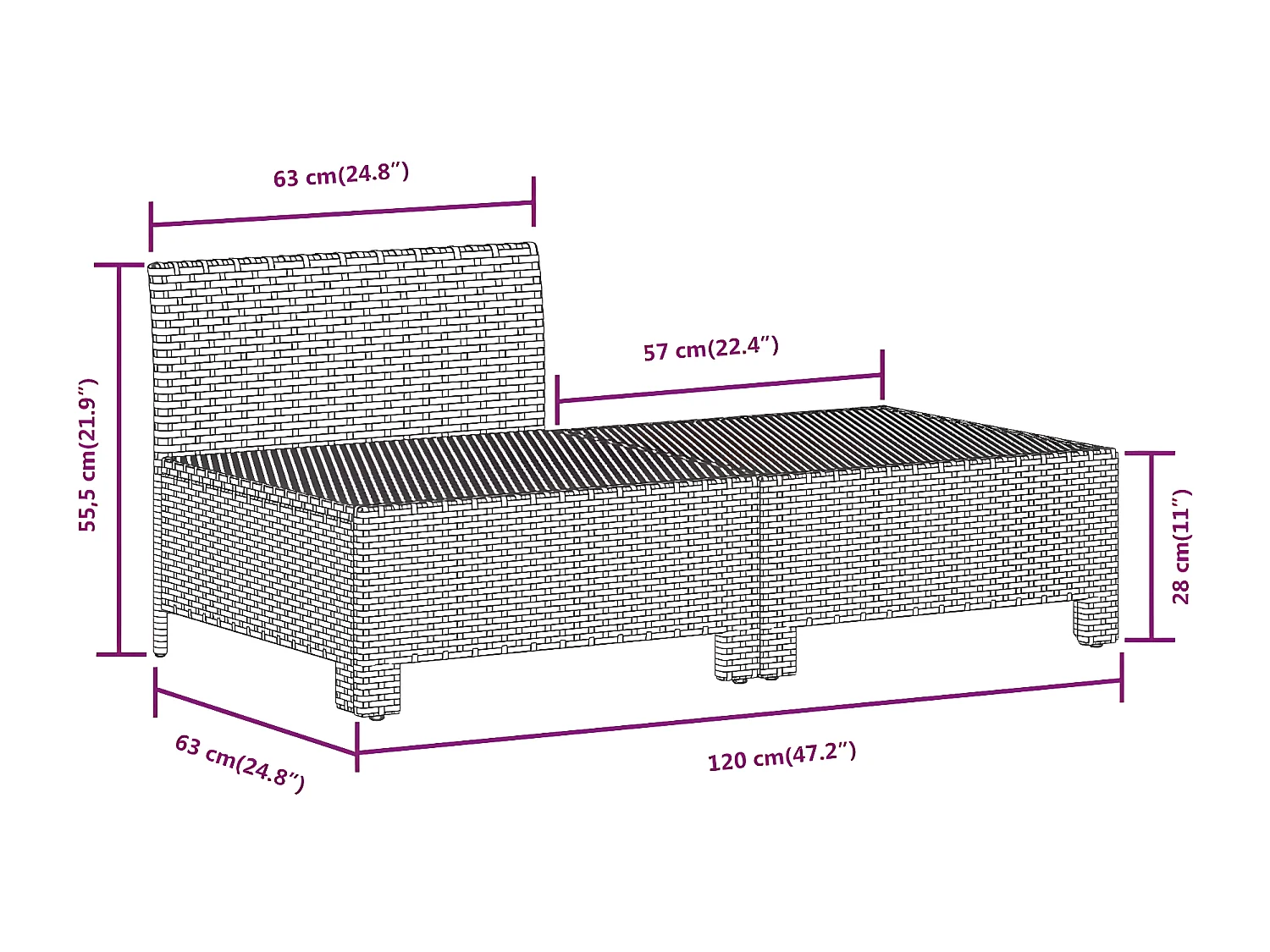 Salon de jardin 2 pcs avec coussins Gris Résine tressée