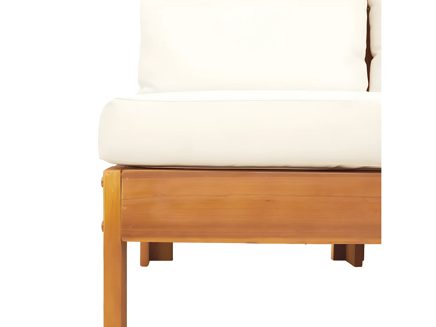 Salon de jardin avec coussins 10 pcs bois d'acacia solide