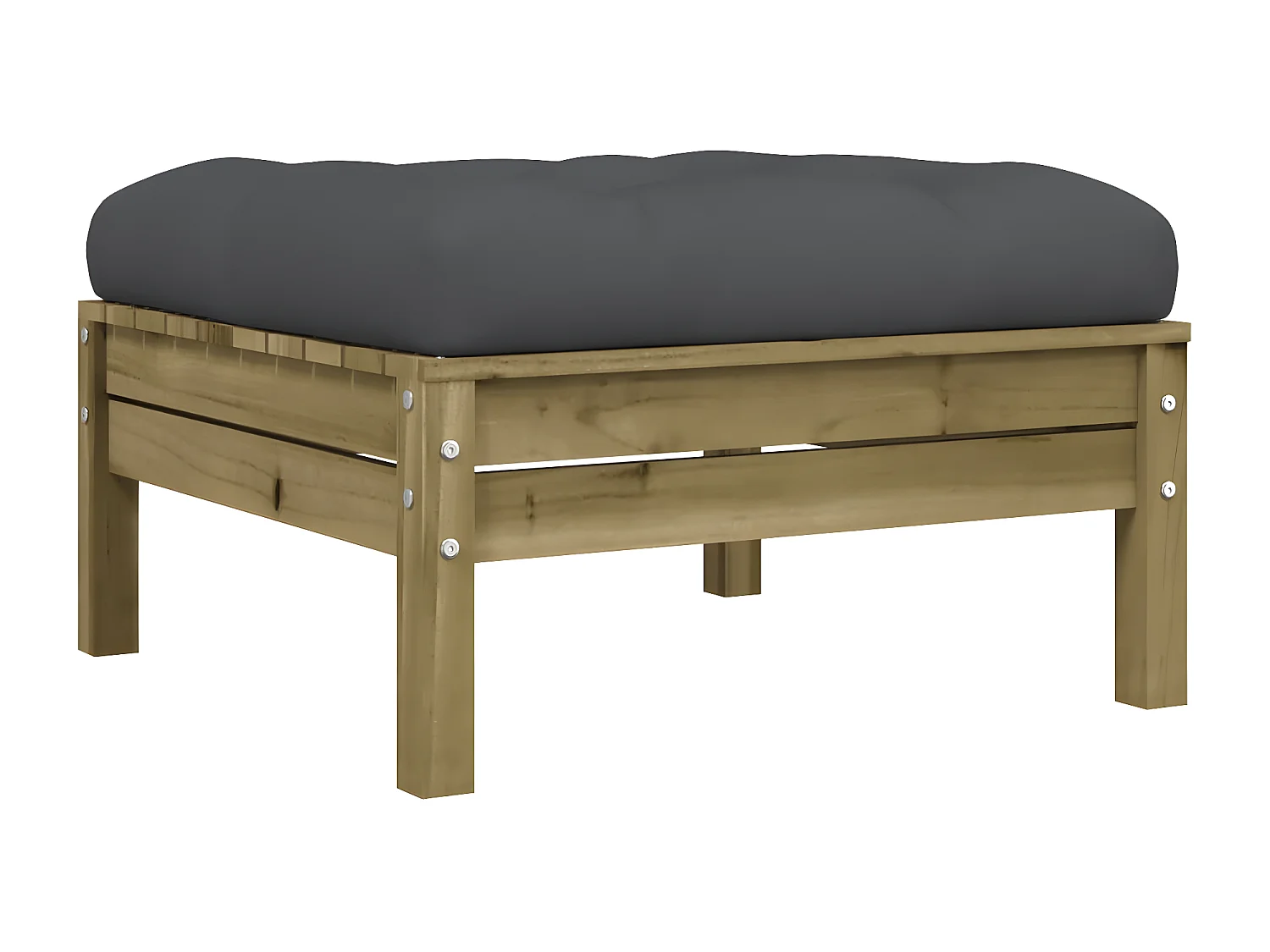 Salon de jardin 7 pcs avec coussins bois de pin imprégné