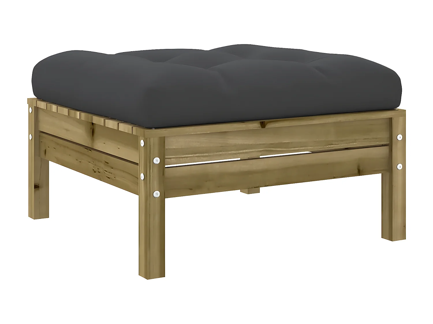 Salon de jardin 7 pcs avec coussins bois de pin imprégné