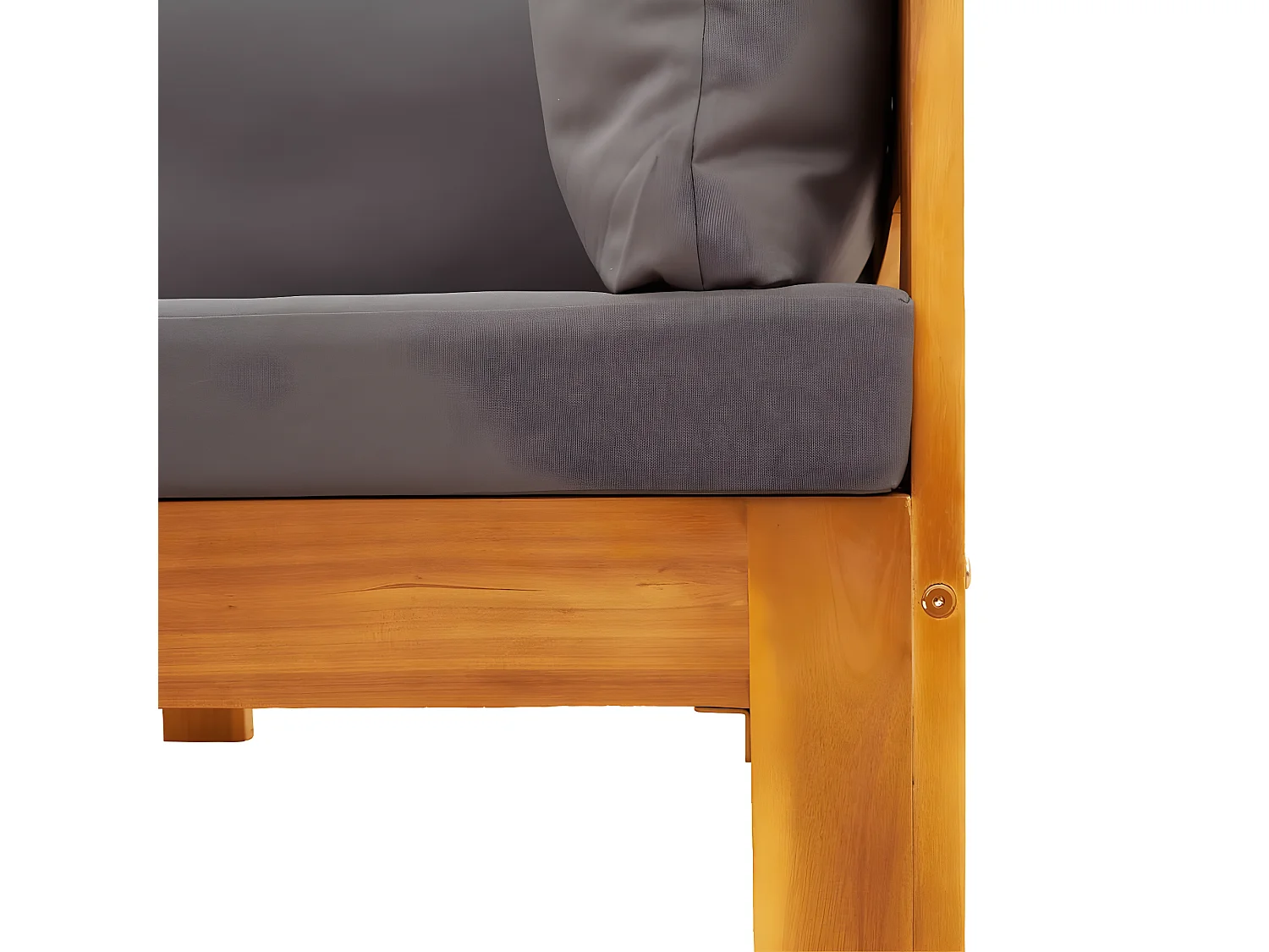 Salon de jardin avec coussins 10 pcs bois d'acacia solide