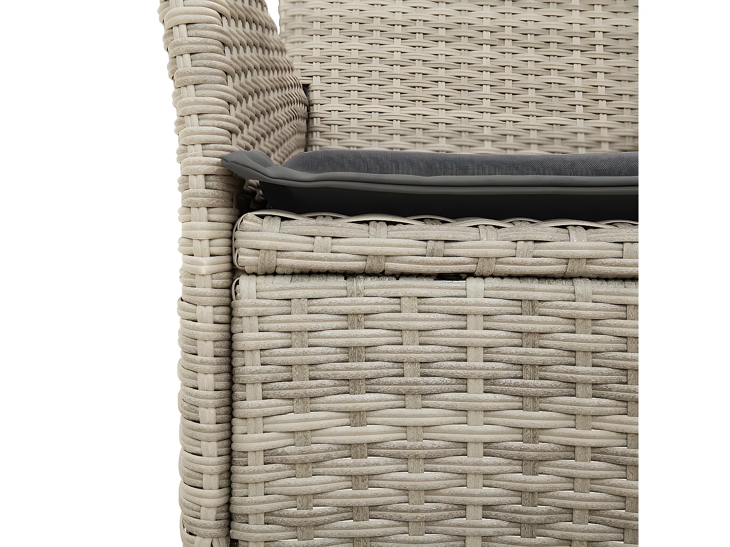 Ensemble à manger de jardin avec coussins 3 pcs rotin et verre