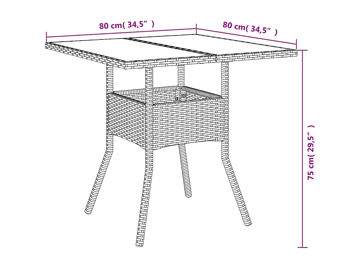 Ensemble à manger de jardin avec coussins 3 pcs rotin et verre
