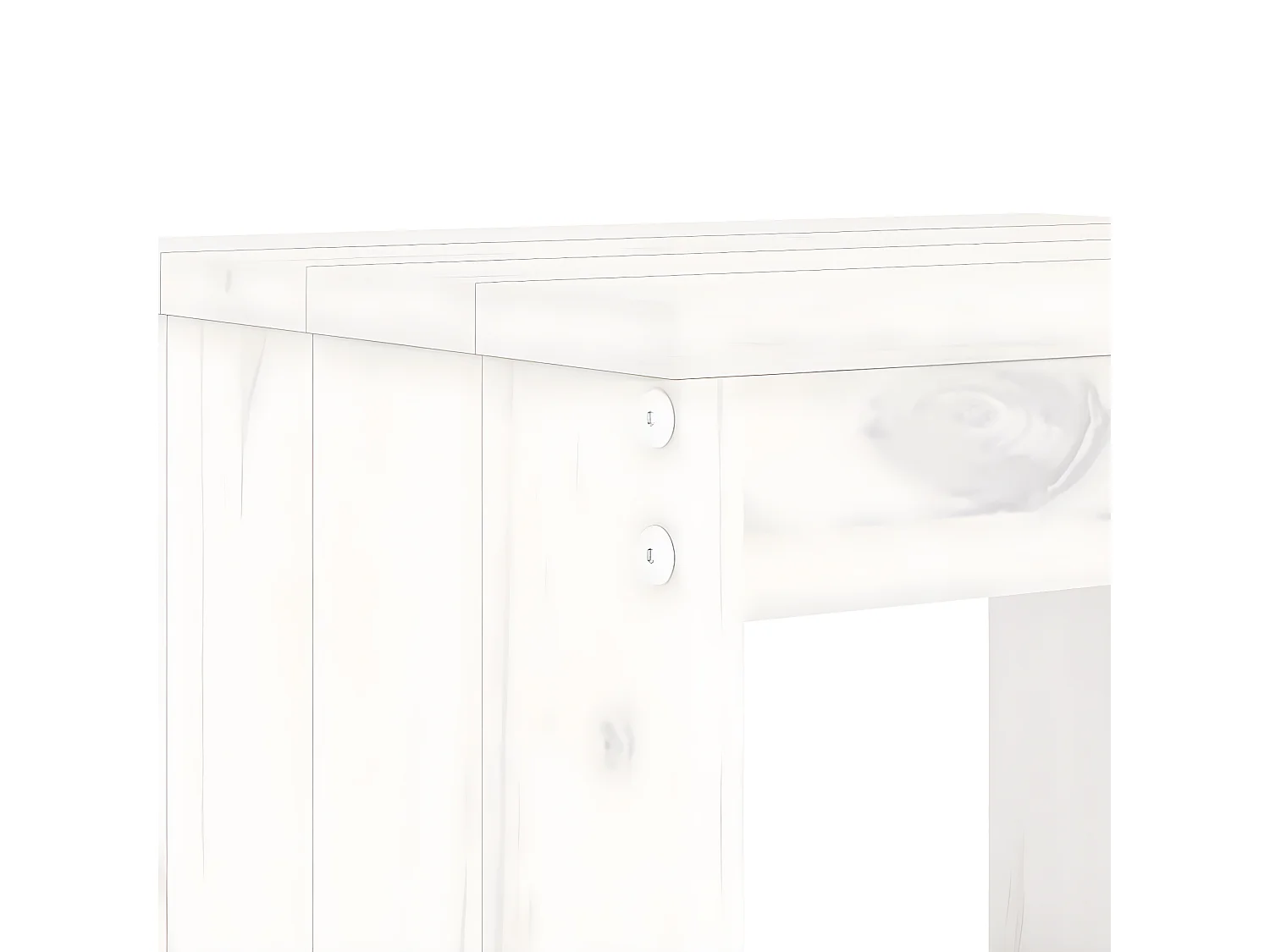 Ensemble de bar de jardin 7 pcs blanc bois de pin massif