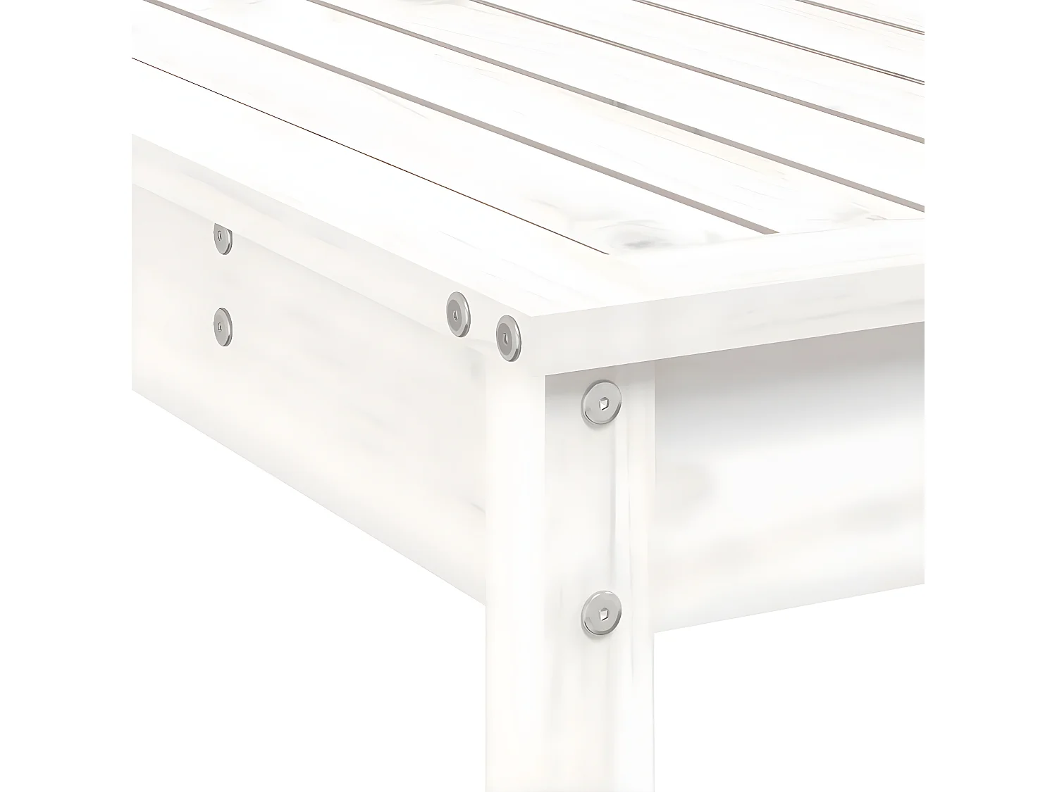 Ensemble de bar de jardin 7 pcs blanc bois de pin massif