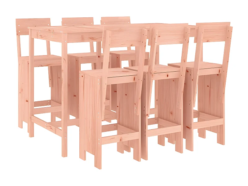 Ensemble de bar de jardin 7 pcs bois massif douglas