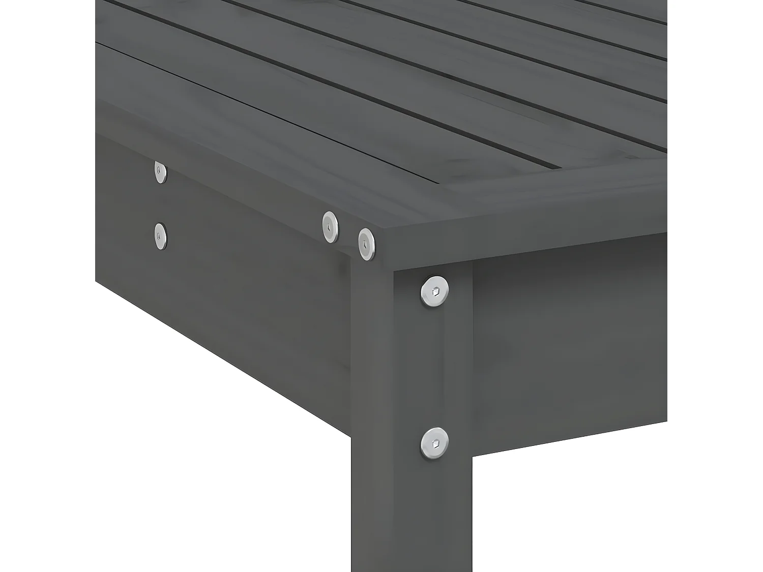 Ensemble de bar de jardin 9 pcs gris bois de pin massif