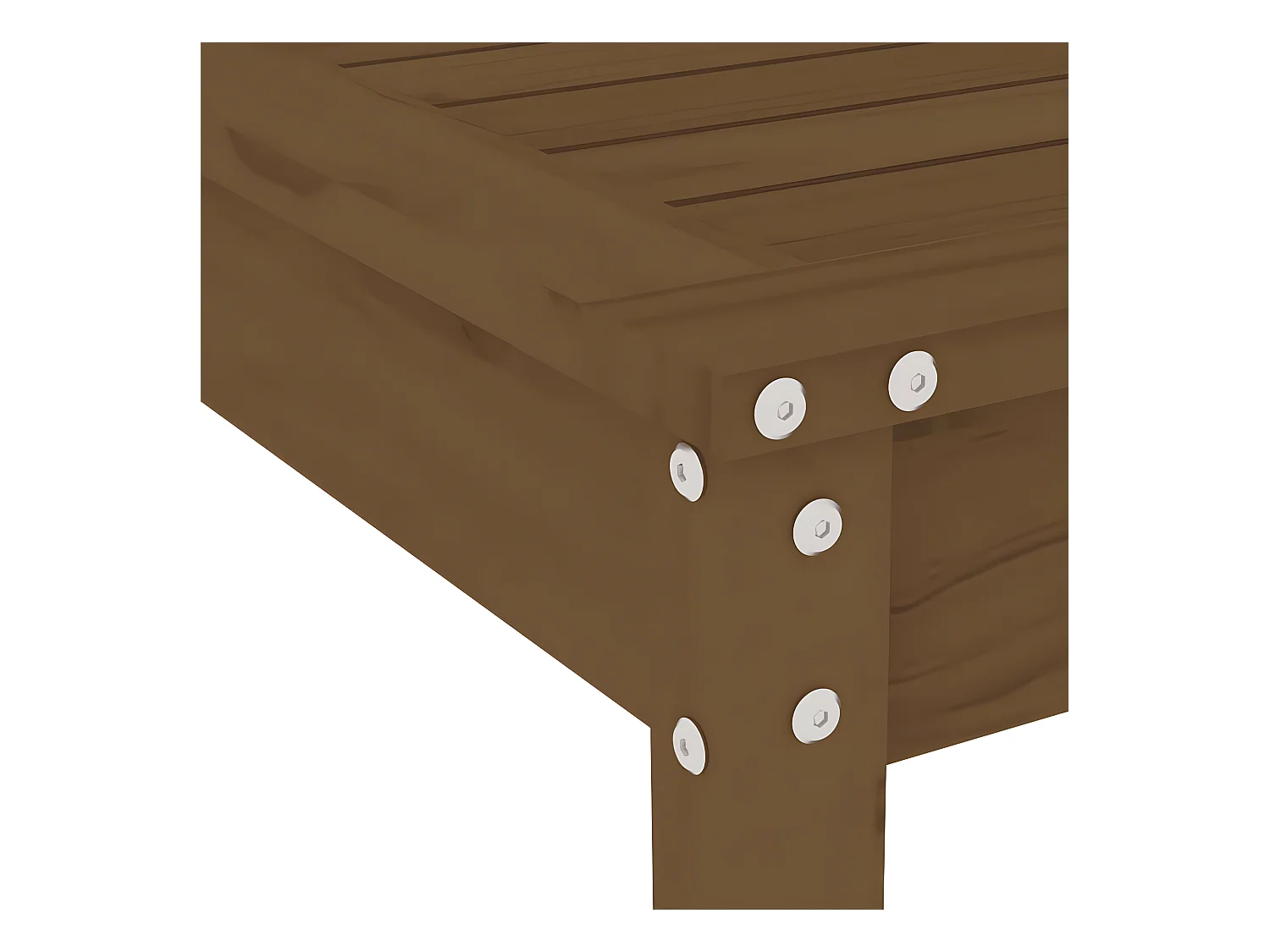 Ensemble à manger de jardin 5pcs marron miel bois pin massif